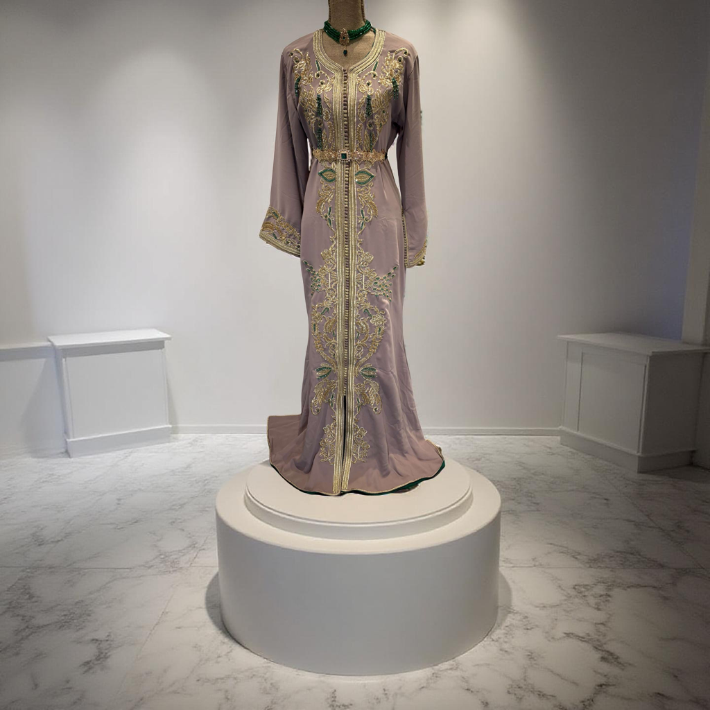 Caftan Sirène « Rose d’Or »