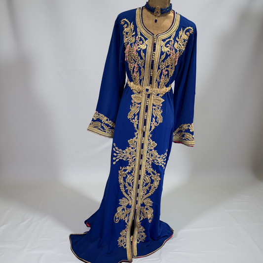 Caftan sirène « Perle Bleue »