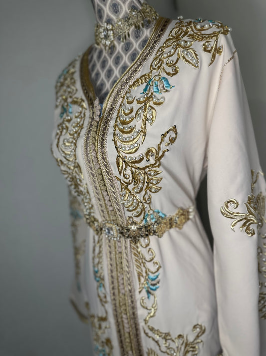 Caftan sirène «  Nacre d’Orient »